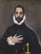 El Greco Nobleman with his Hand on his chest USA oil painting artist
